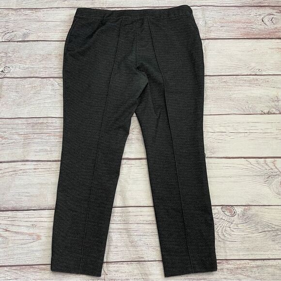 Akris Punto Pleat Front Checked Soft Cropped Trousers Black Grey Size 14 - Picture 2 of 8